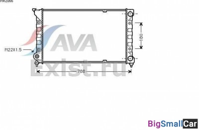 Радиатор охлаждения AVA quality cooling VW2066 С к - купить Сочи