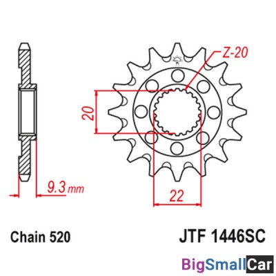 Звезда ведущая JT JTF1446.14SC - купить Сочи