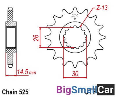 Звезда ведущая JT JTF1332.14 - купить Сочи