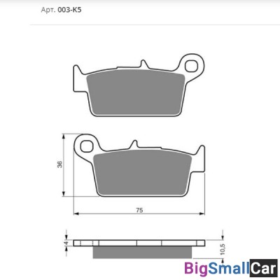 Тормозные колодки GOLDfren K5 003 20974 - купить Сочи