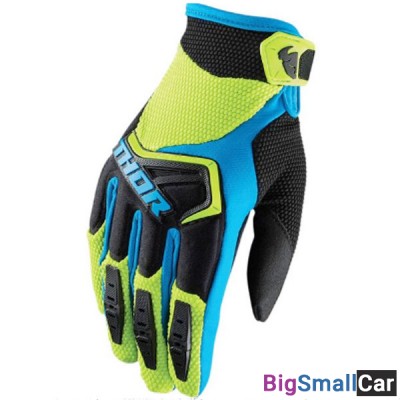 Перчатки THOR S8 Spectrum blk/greenl/blue M 3330-4646 - купить Сочи